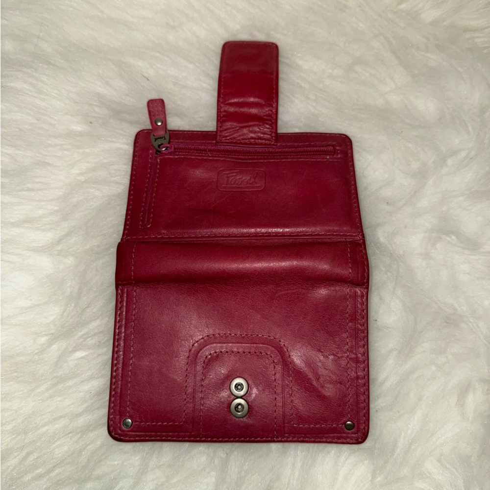 Fossil Pink Leather Wallet